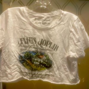 Janis Joplin rocker tee - cropped